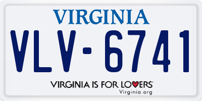 VA license plate VLV6741