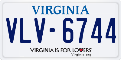 VA license plate VLV6744