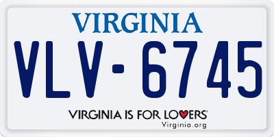 VA license plate VLV6745