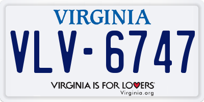 VA license plate VLV6747