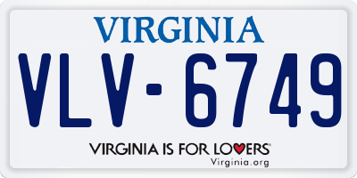 VA license plate VLV6749