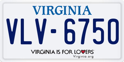 VA license plate VLV6750