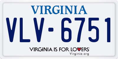 VA license plate VLV6751