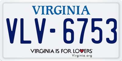 VA license plate VLV6753