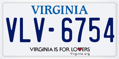 VA license plate VLV6754