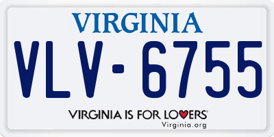 VA license plate VLV6755