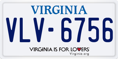 VA license plate VLV6756