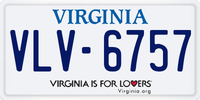 VA license plate VLV6757