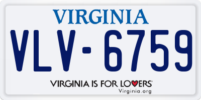 VA license plate VLV6759