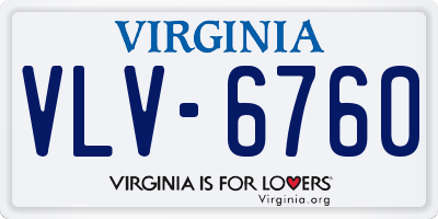 VA license plate VLV6760