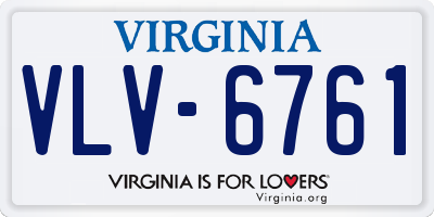 VA license plate VLV6761