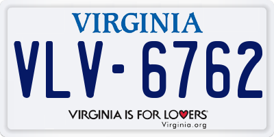 VA license plate VLV6762