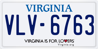 VA license plate VLV6763