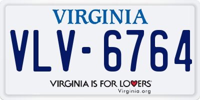 VA license plate VLV6764