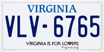 VA license plate VLV6765