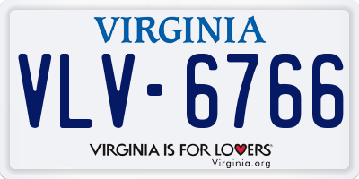 VA license plate VLV6766