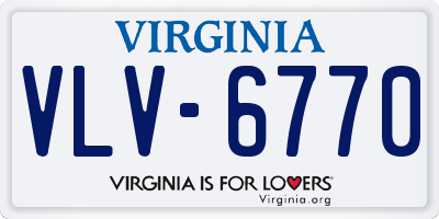 VA license plate VLV6770