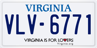 VA license plate VLV6771