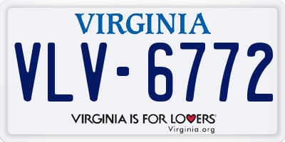 VA license plate VLV6772