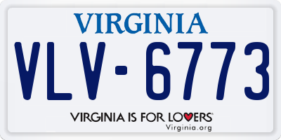 VA license plate VLV6773