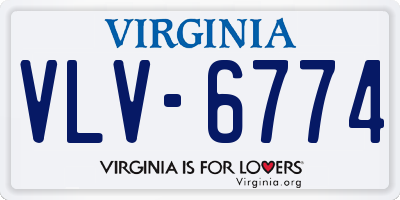 VA license plate VLV6774