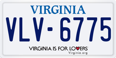 VA license plate VLV6775