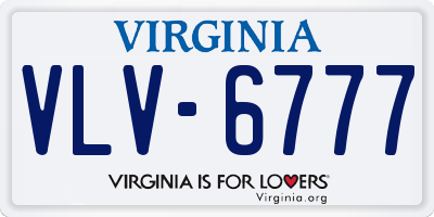 VA license plate VLV6777