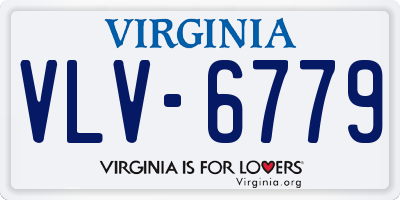 VA license plate VLV6779