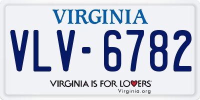 VA license plate VLV6782