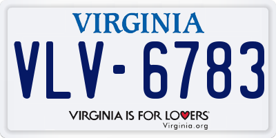 VA license plate VLV6783