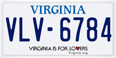 VA license plate VLV6784