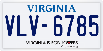 VA license plate VLV6785