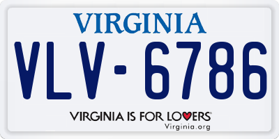 VA license plate VLV6786