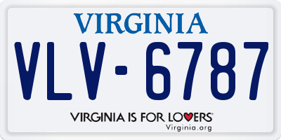 VA license plate VLV6787