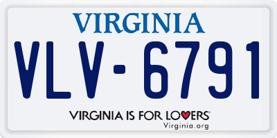 VA license plate VLV6791