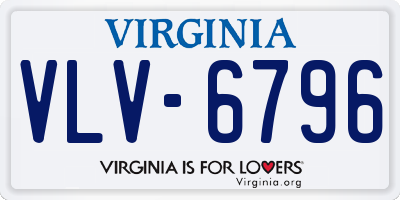 VA license plate VLV6796