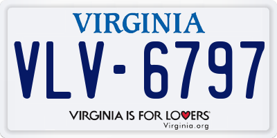 VA license plate VLV6797