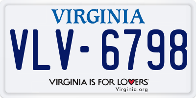 VA license plate VLV6798