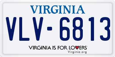 VA license plate VLV6813