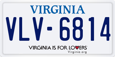 VA license plate VLV6814