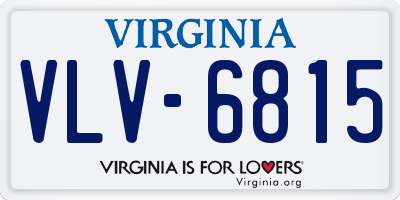 VA license plate VLV6815