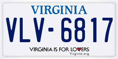 VA license plate VLV6817