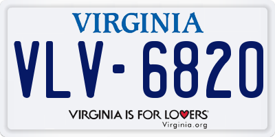 VA license plate VLV6820