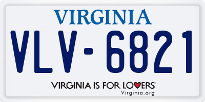 VA license plate VLV6821