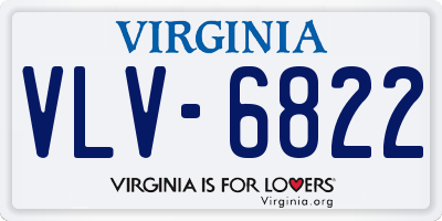 VA license plate VLV6822