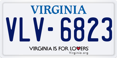 VA license plate VLV6823