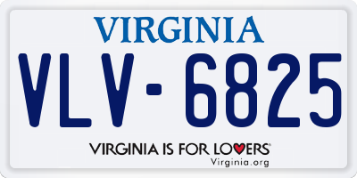 VA license plate VLV6825