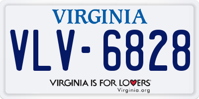 VA license plate VLV6828