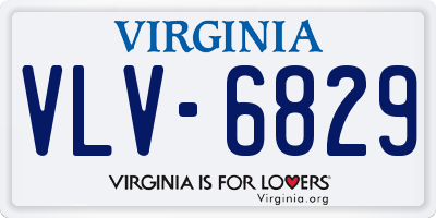 VA license plate VLV6829