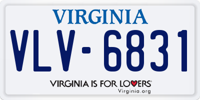 VA license plate VLV6831